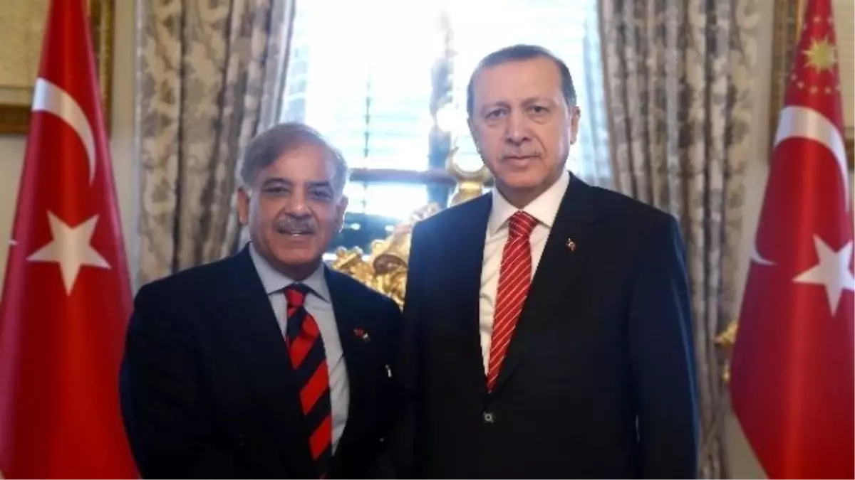 Erdoğan, Pakistan Pencap Eyaleti Başbakanı Şahbaz Şerif\'i Kabul Etti