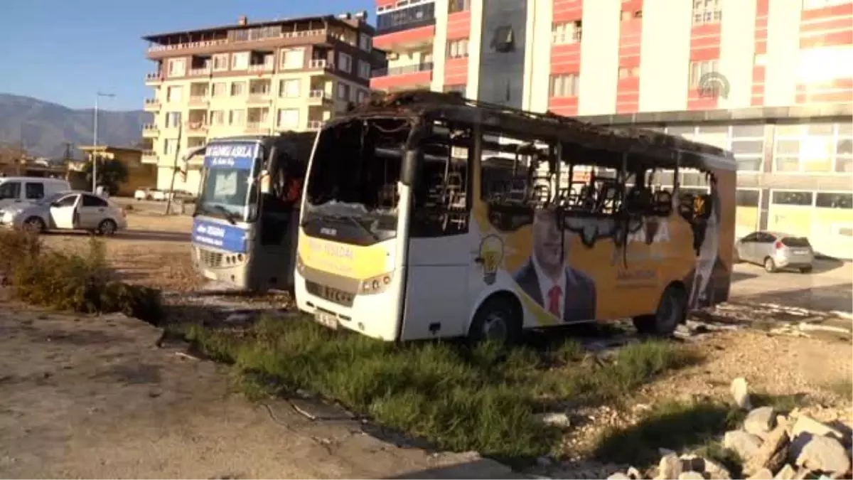 Hatay\'da Otobüs Yangını