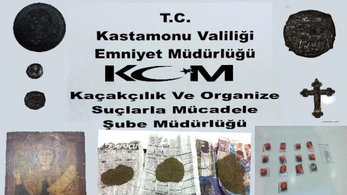 Kastamonu\'da Uyuşturucu ve Tarihi Eser Kaçakçılığı Operasyonu