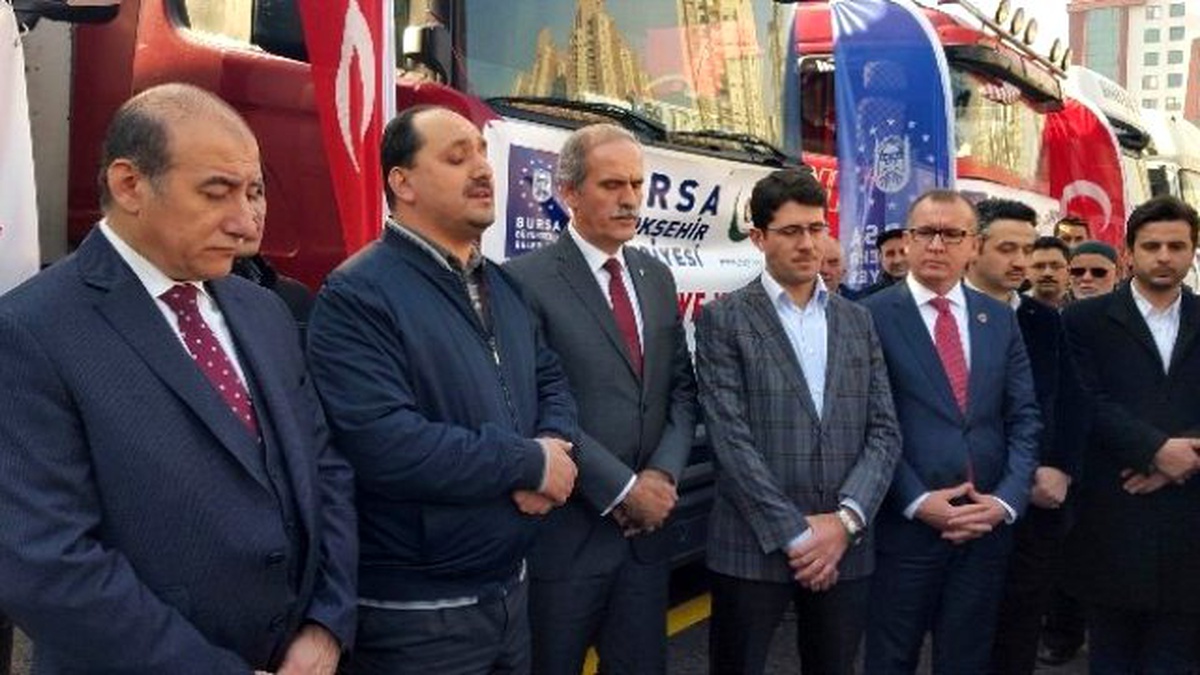 Bursa\'dan Bayırbucak Türkmenlerine 6 Tır Yardım