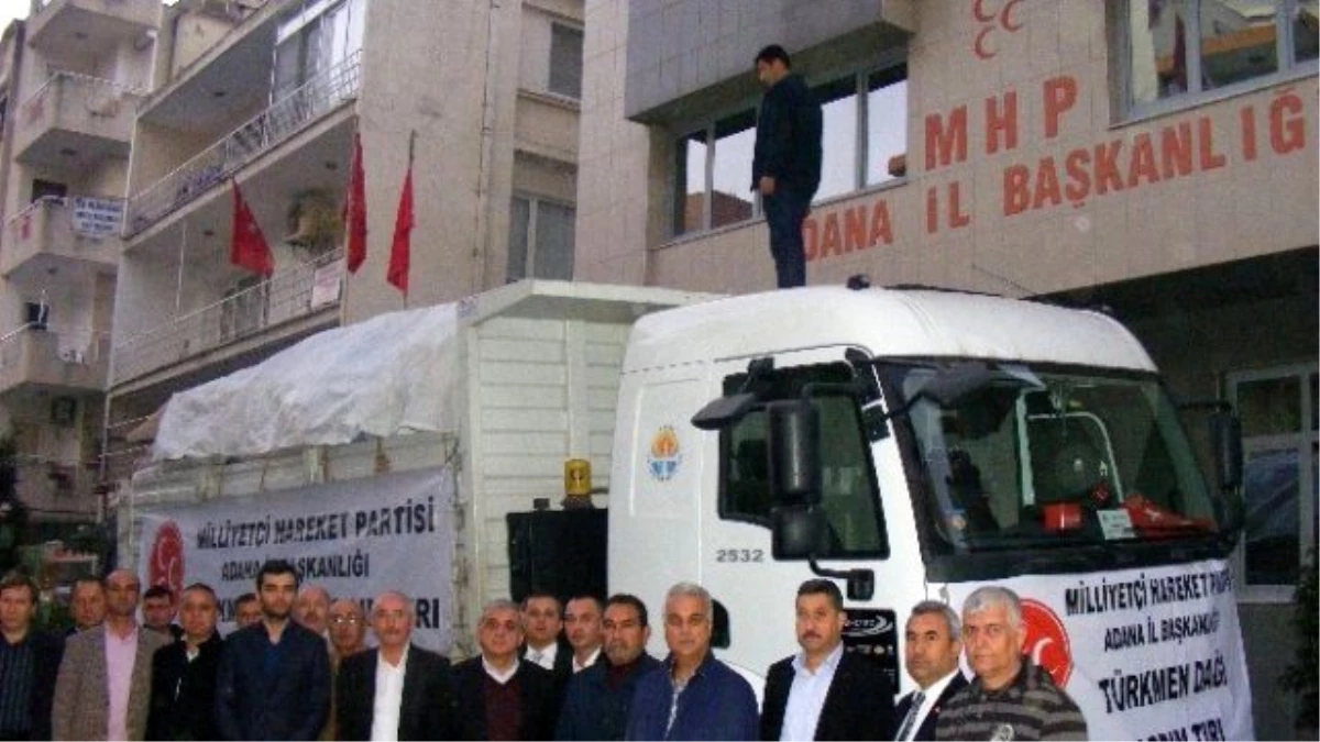 MHP Adana\'dan Türkmenlere İki Tır Yardım