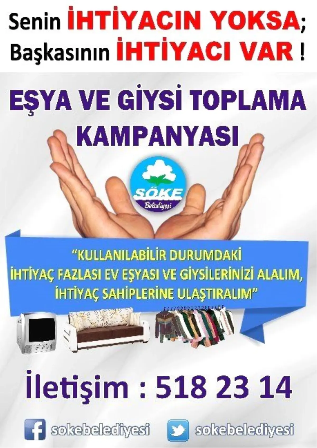 Söke Belediyesi\'nden Eşya ve Giysi Kampanyası