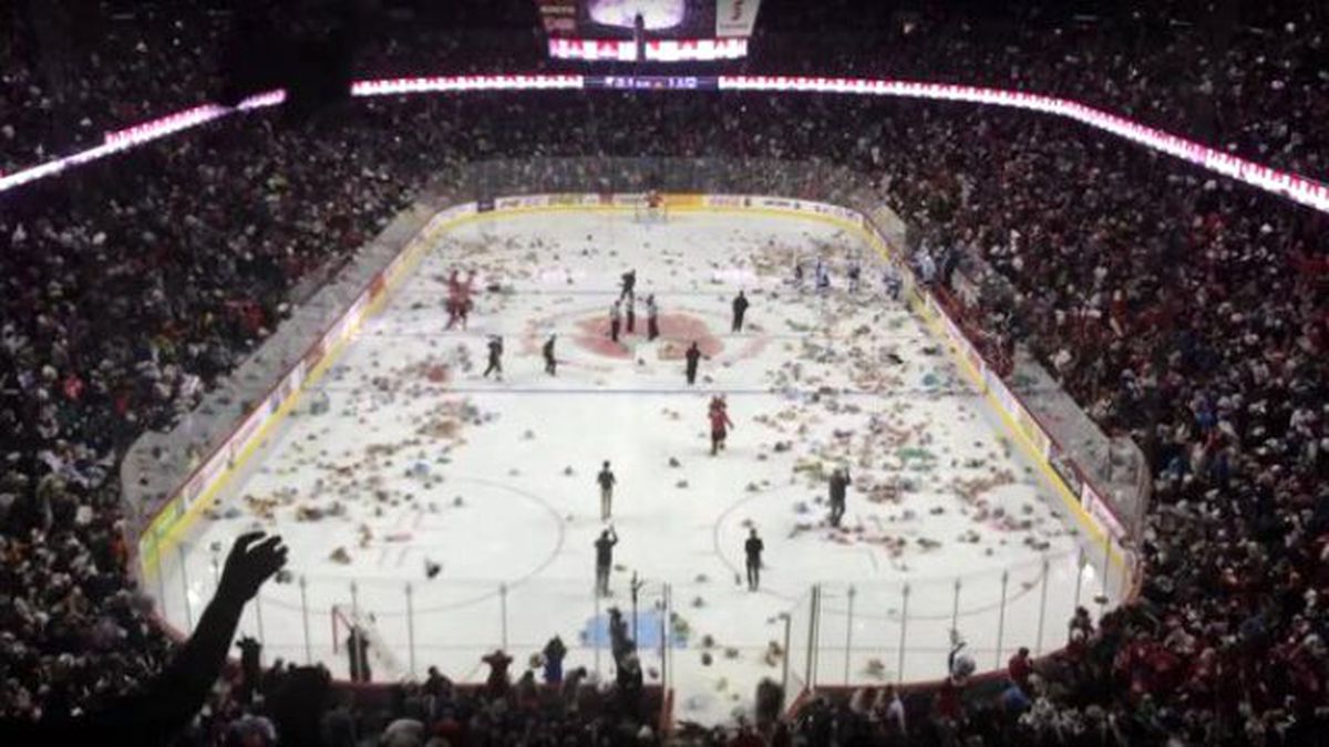 Taraftarlar, Buz Pistine 30 Bin Oyuncak Ayı Attı
