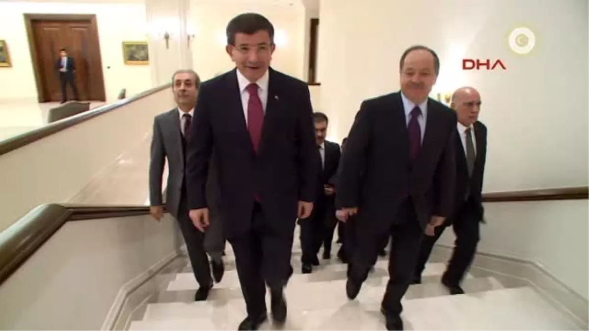 Başbakan Davutoğlu, Ikby Başkanı Barzani\'yi Kabul Etti