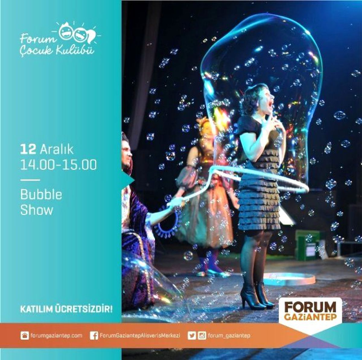 Forum Gaziantep\'te Çocuklar İçin Bubble Show
