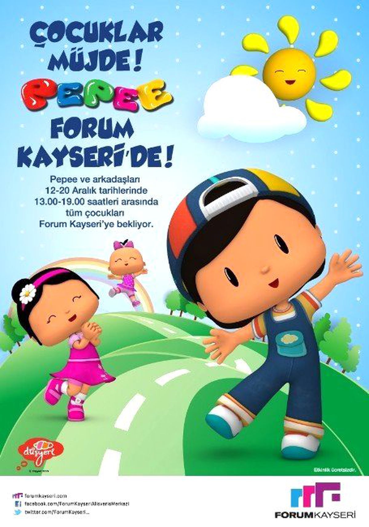 Forum Kayseri\'de Çocuklar Pepee ile Coşacak