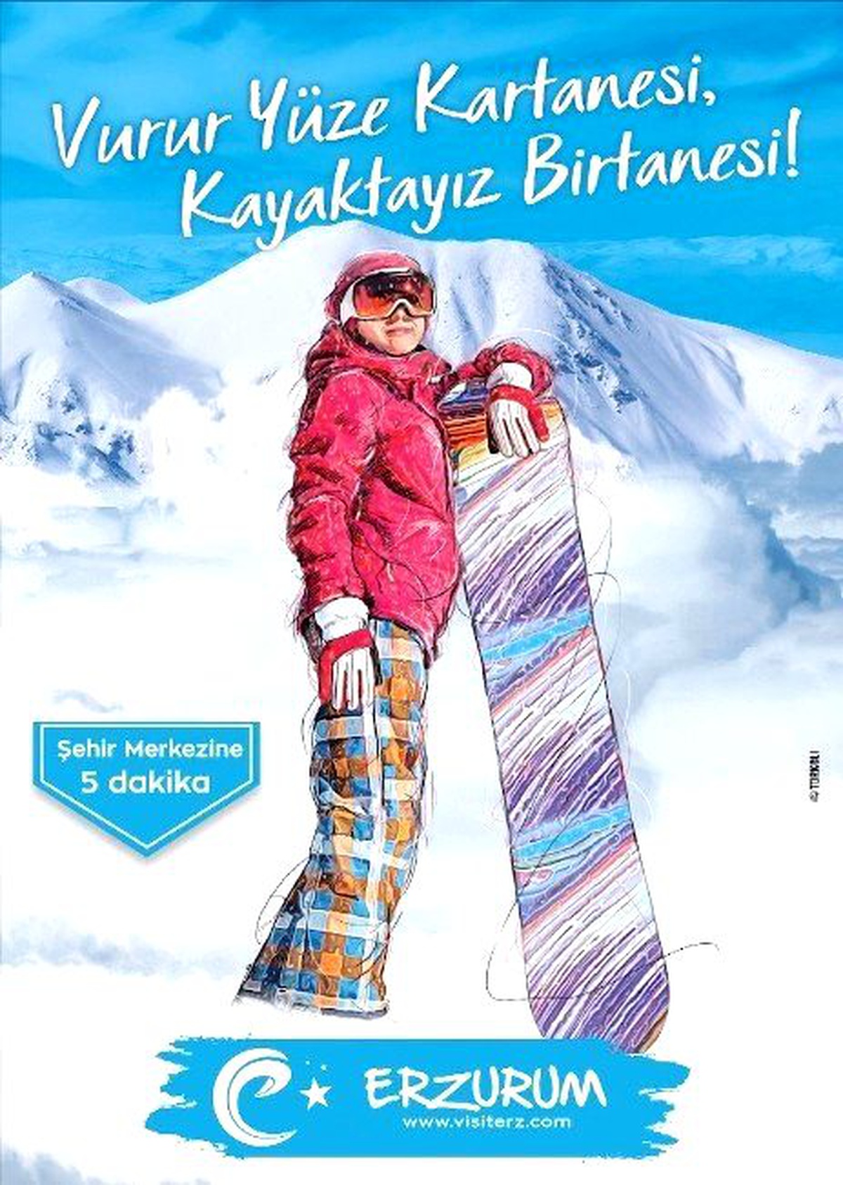 Kayak Keyfi Erzurum\'da Yaşanır"