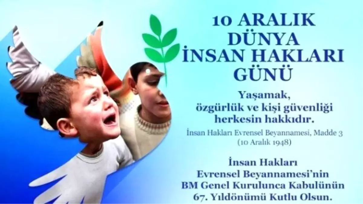 Vali Düzgün\'den Dünya İnsan Hakları Günü Mesajı