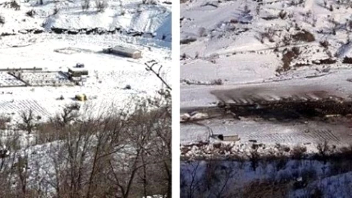 PKK\'nın Sözde Mezarlık Olarak Kullandığı Depo Yerle Bir Edildi