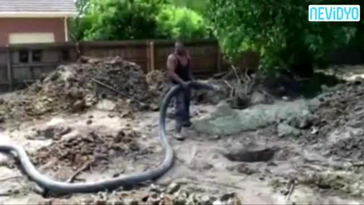 Beton Pompasıyla Havaya Uçtu