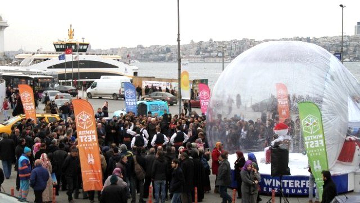 İstanbul\'da Wınterfest Erzurum Rüzgârı Esiyor