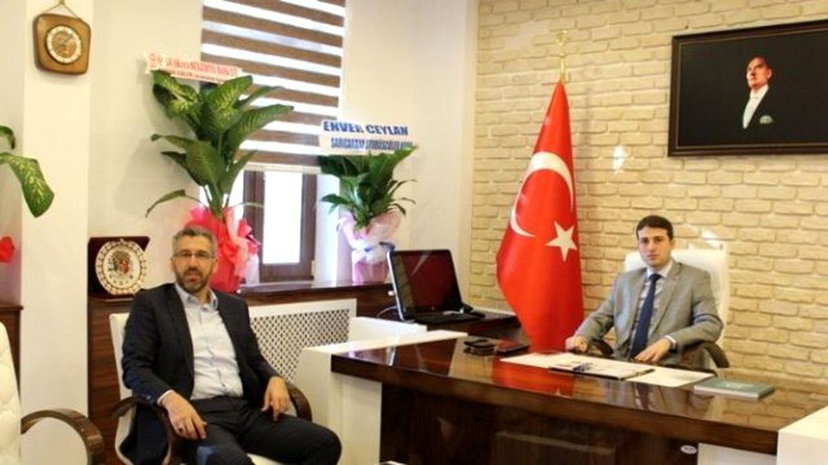 Belediye Başkanı Faruk Güler\'den Kaymakam Fatih Cıdıroğlu\'na Hayırlı Olsun Ziyareti
