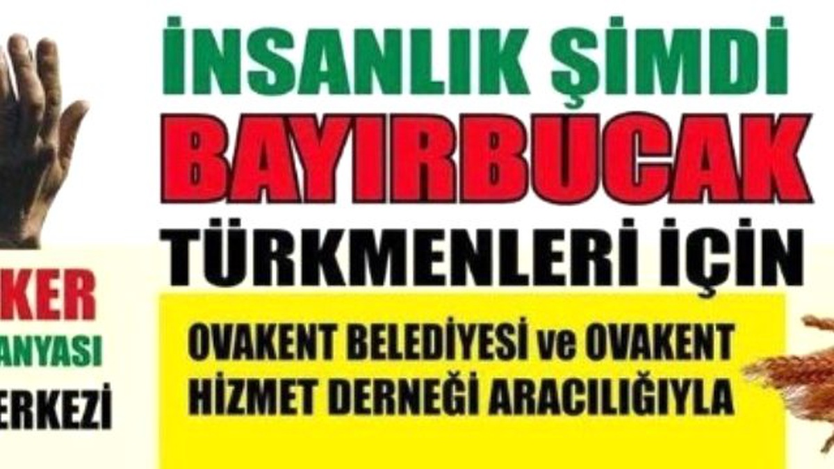 Ovakent Belediyesi\'nden Bayırbucak Türkmenleri İçin Yardım Kampanyası