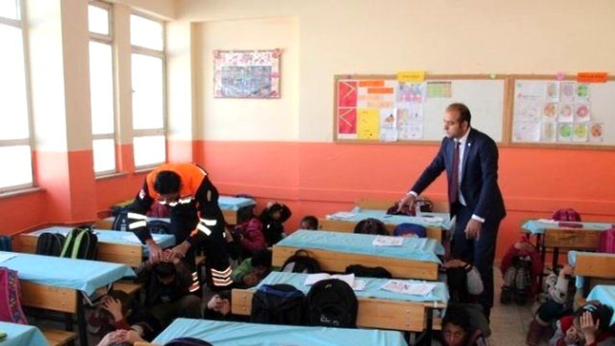 Afad\'tan Öğrencilere "Temel Afet Bilinci" Eğitimi Verildi