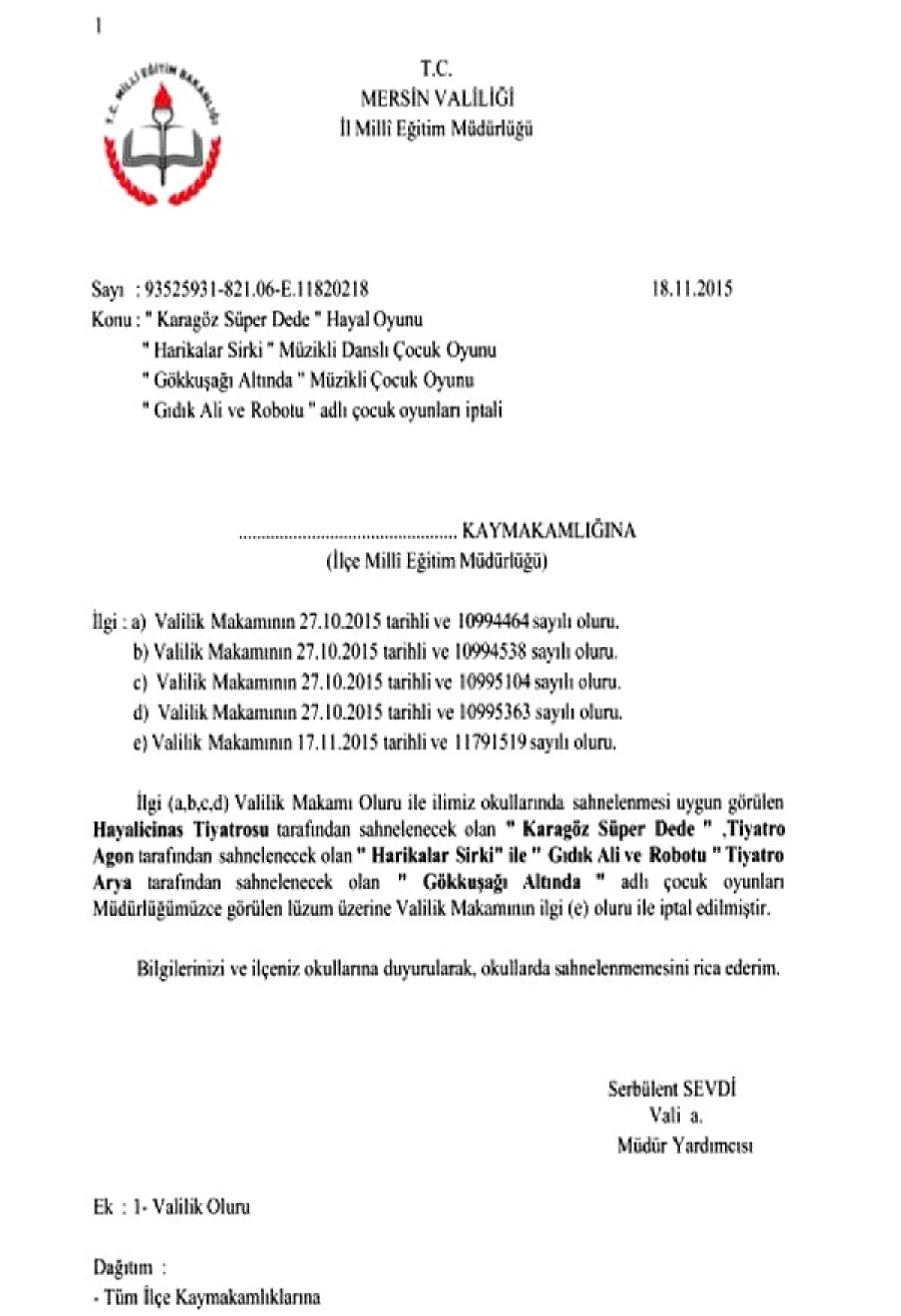 Mersin\'de Çocuk Oyunlarına Milli Eğitim\'den Yasak