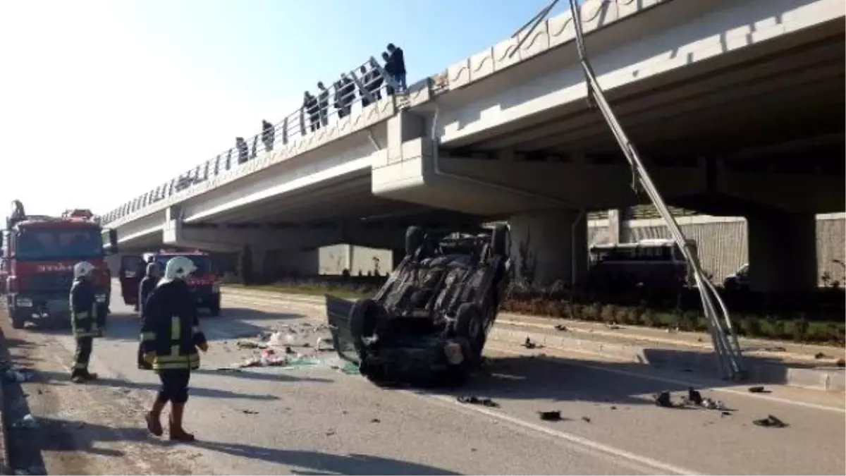 Viyadükten Uçan Otomobilin Sürücüsü Yaralandı