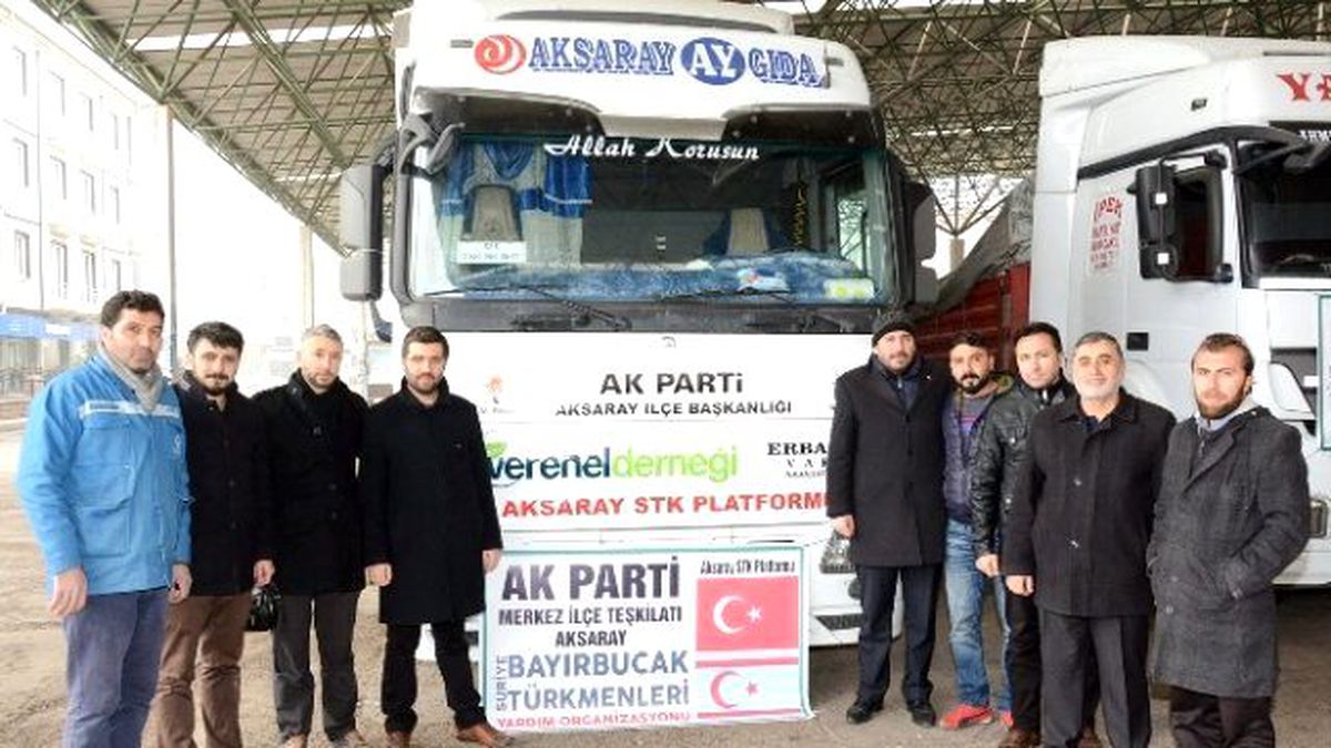 Aksaray\'dan Bayır-bucak\'taki Türkmenlere Dört Tır Yardım