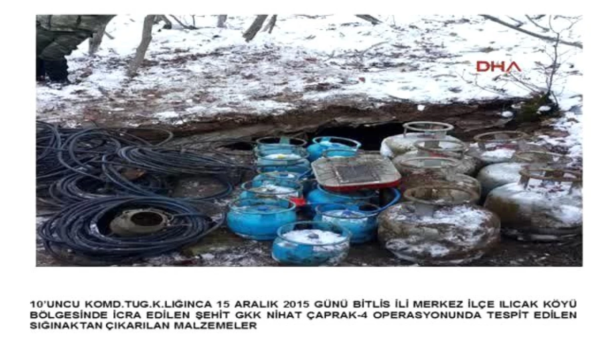 Bitlis\'teki 7 Sığınakta Eyp Yapımında Kullanılan 50 Adet Tüp Ele Geçirildi