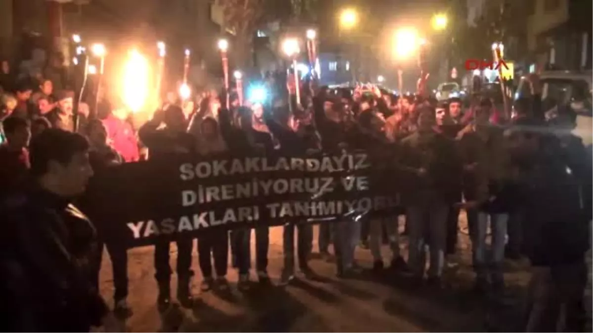 Gaziantep?te Hdp\'lilerden Sokağa Çıkma Yasağı Protestosu