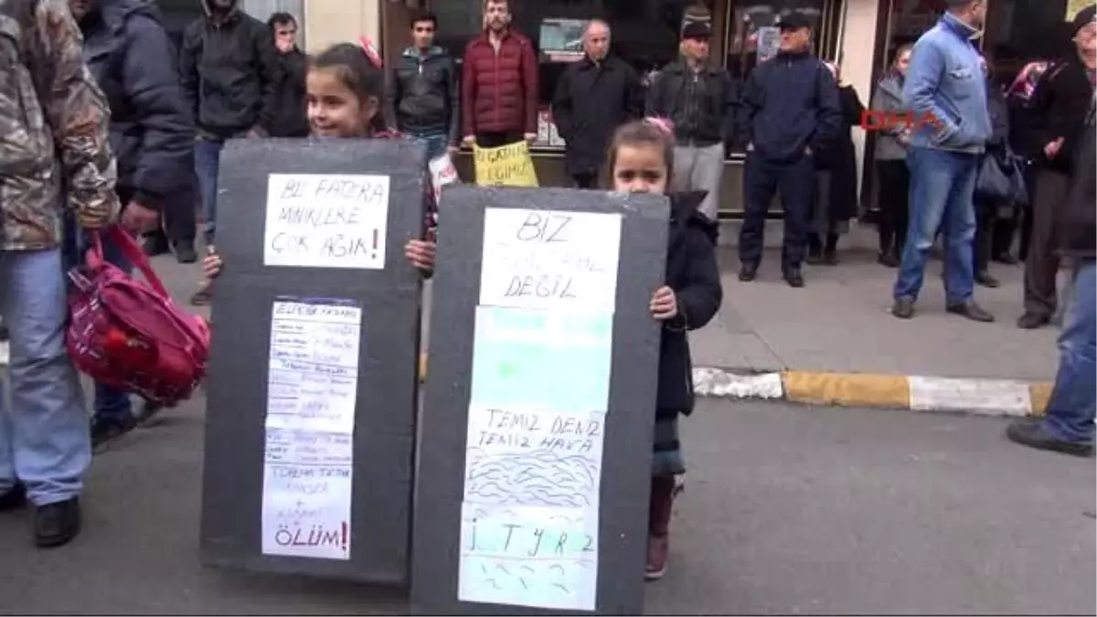 Zonguldak - Belediye Başkanı ve Belde Halkından Tabutlu Termik Santral Eylemi