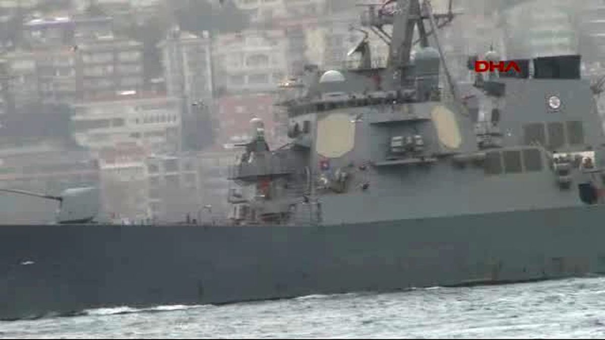 ABD Savaş Gemisi, İstanbul Boğazı'nı Eller Tetikte Geçti