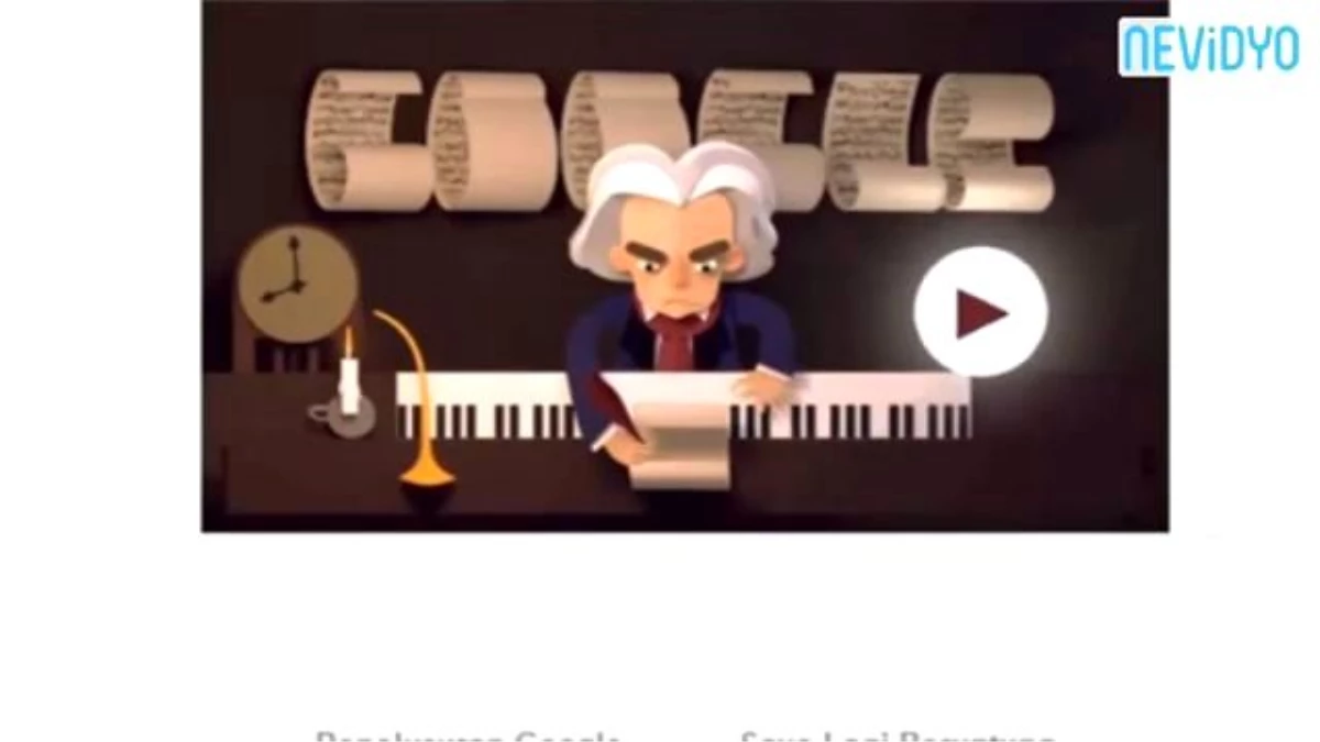 Google\'dan Ludwig Van Beethoven İçin Eğlenceli Doodle