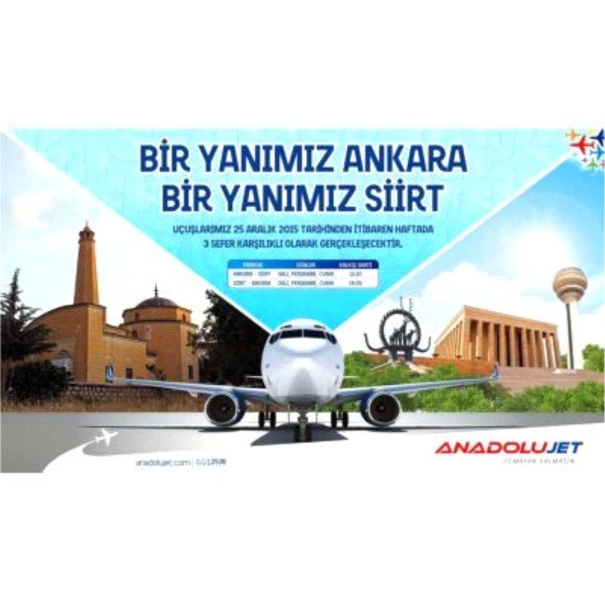 Anadolujet, Ankara – Siirt Uçuşlarını Başlatıyor