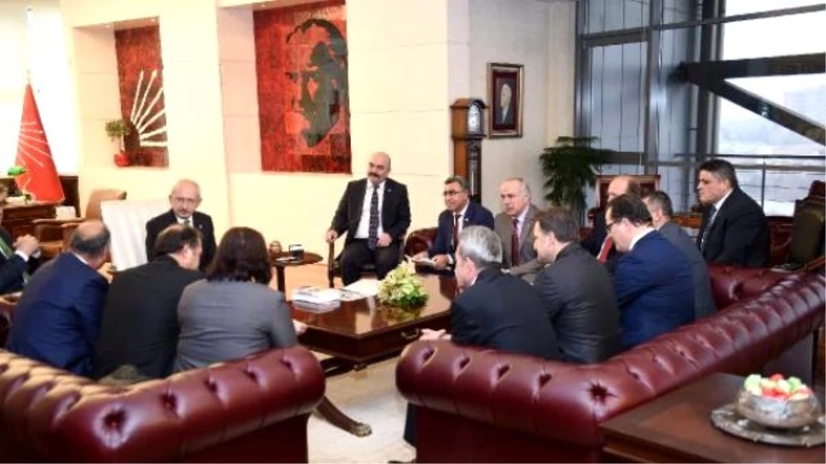 Kılıçdaroğlu, Birleşik Kamu-İş Konfederasyonu Başkanı Hasan Kütük ile Görüştü