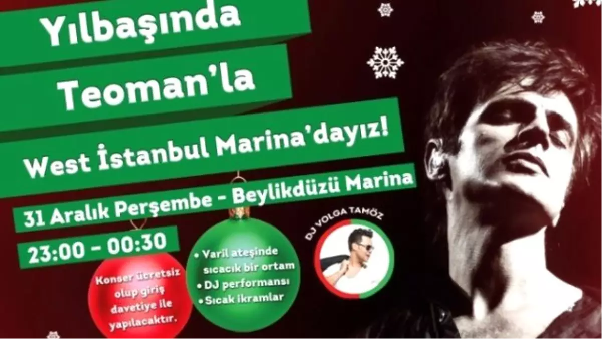 Beylikdüzü, Yeni Yıla Teoman ile Giriyor