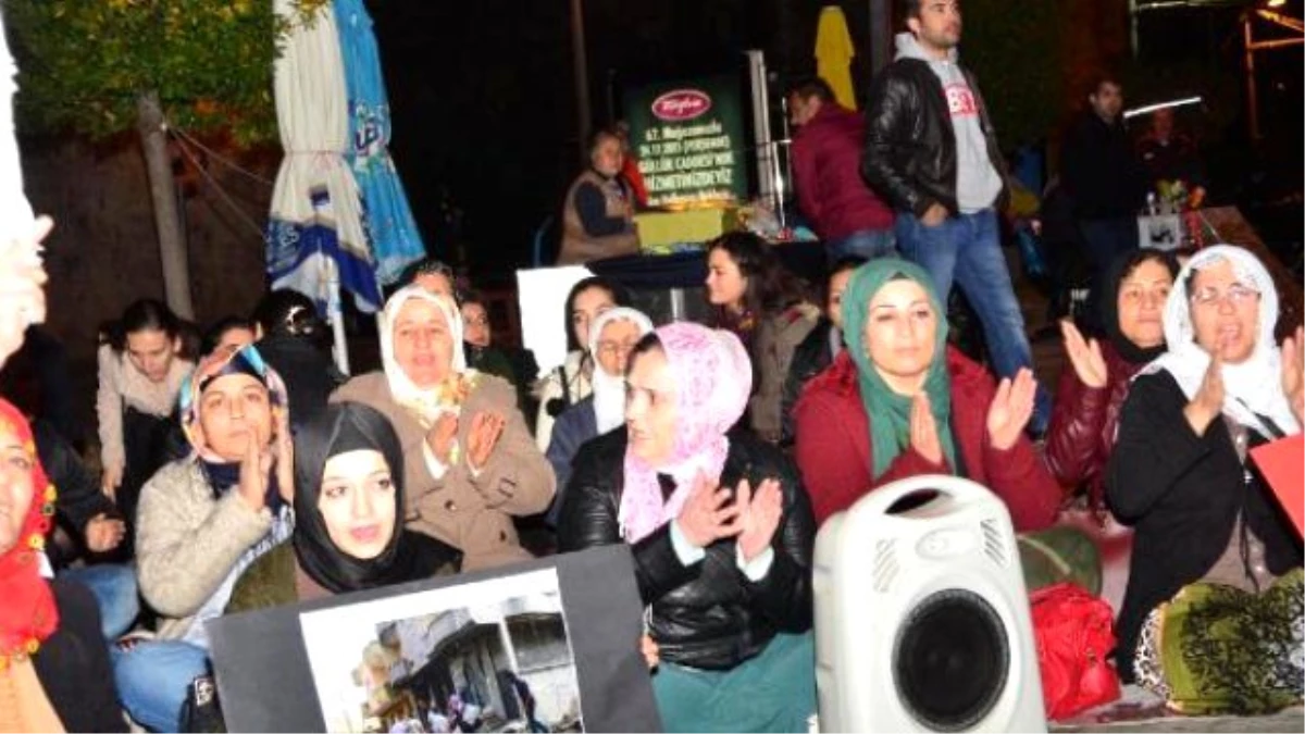 Hdp\'li Kadınlar Antalya\'da Oturma Eylemi Yaptı