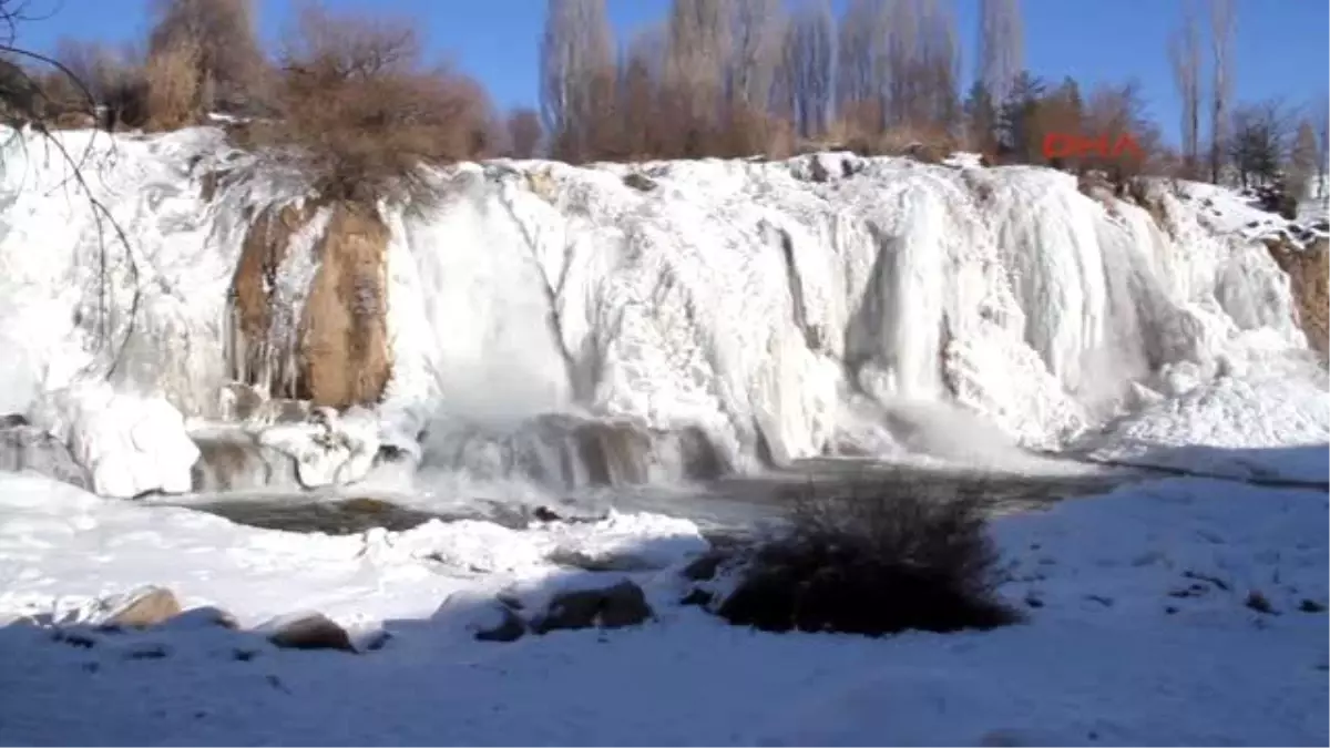 Van Muradiye Şelalesi Dondu