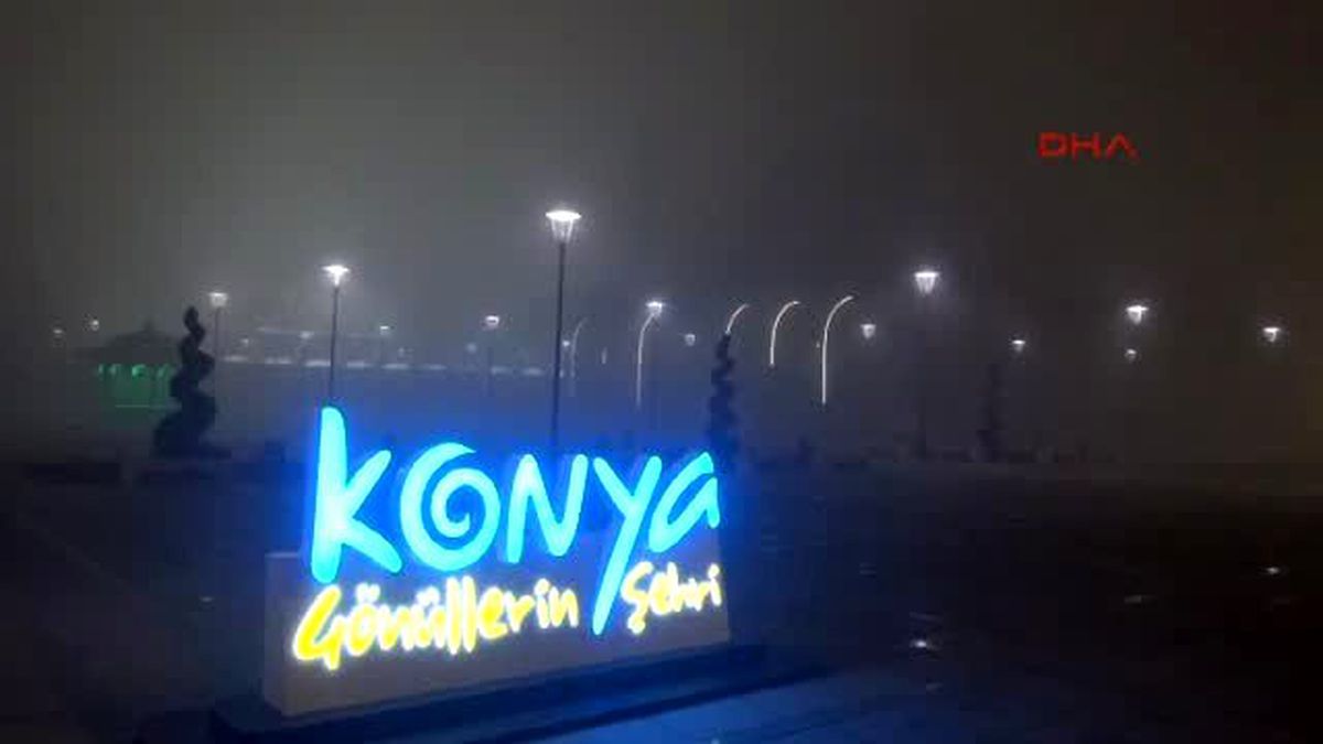 Konya- Yoğun Sis Kara ve Hava Ulaşımını Olumsuz Etkiledi