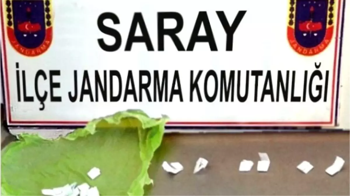 Saray\'da Jandarmadan Uyuşturucu Operasyonu