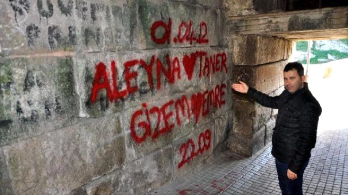 Writings, Sprayed Shapes On Historical Castle\'s Wall Stirs Debate