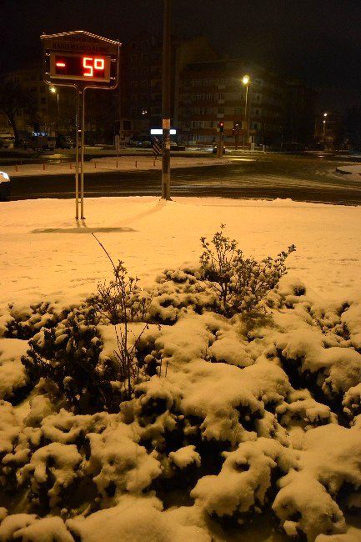 Kayseri\'de Gece Hava Sıcaklığı Eksi 5\'e Düştü