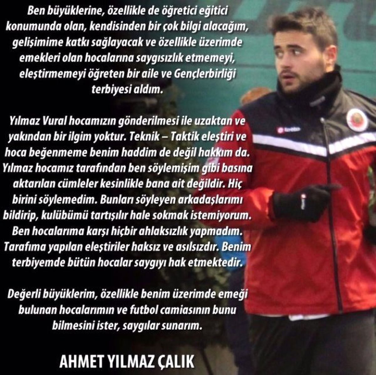 Ahmet Çalık: Yılmaz Vural'a 'Takımı Defansif Oynat' Demedim