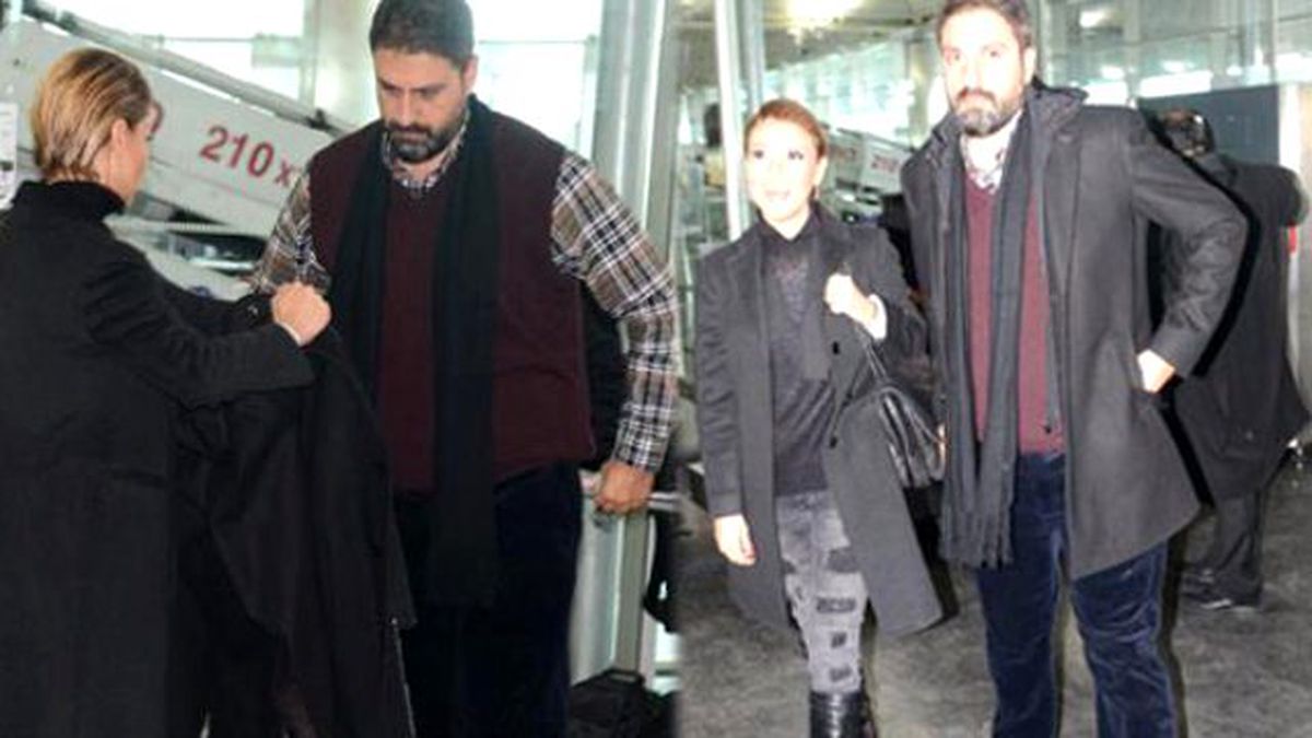 Gülben Ergen, Eşinin Ceketini Elleriyle Giydirdi