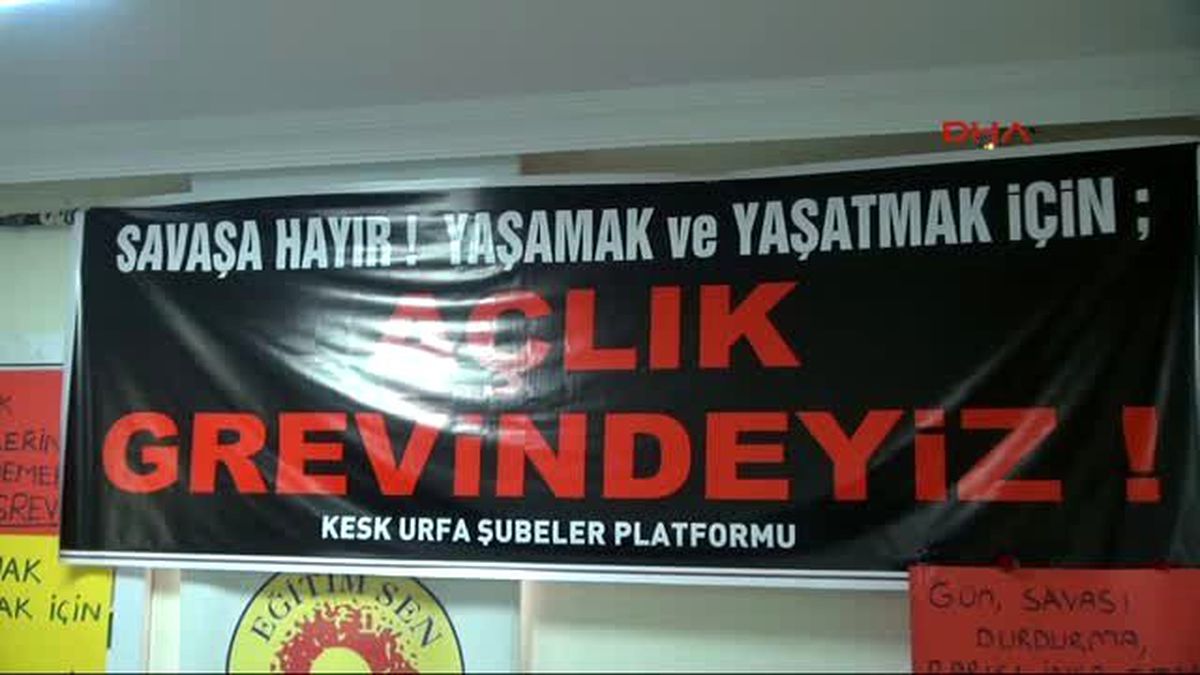 Şanlıurfa\'da Kesk\'e Bağlı Sendika Başkanları Açlık Grevinde