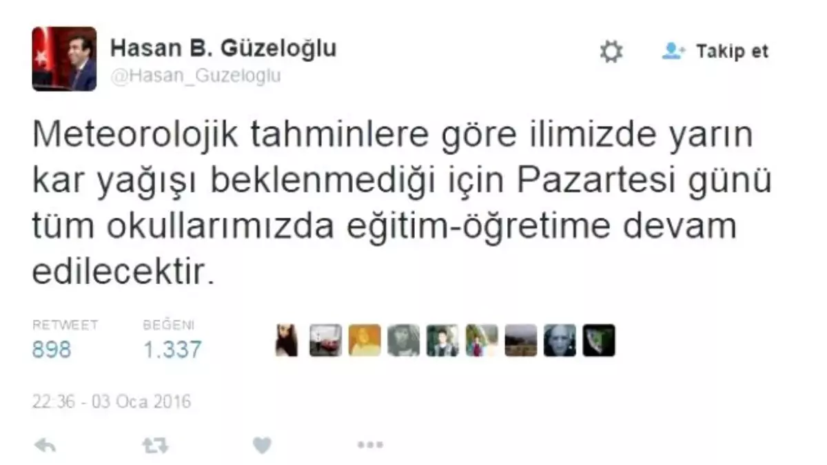 Kocaeli Valiliği\'nin Resmi Twitter Hesabı Hacklenerek Kar Tatili Açıklaması Yapıldı