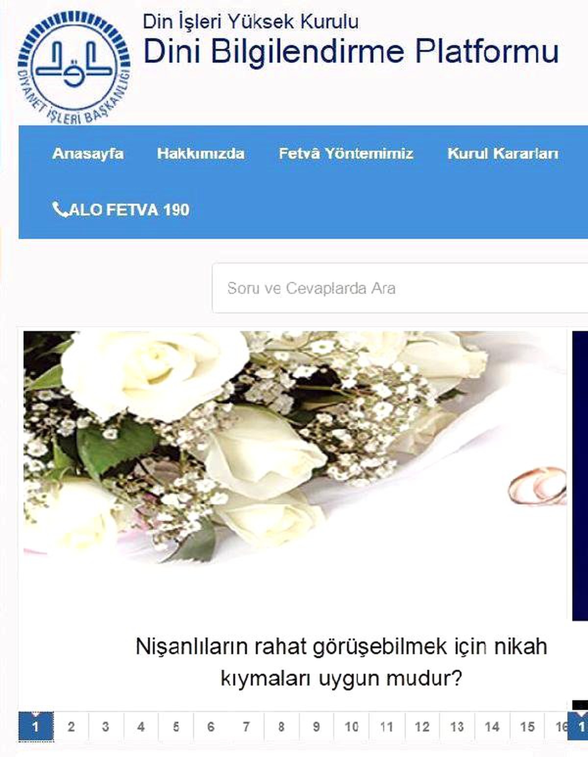 Din İşleri Yüksek Kurulu: Nişanlılar El Ele Tutuşmasın, Baş Başa Kalmasın