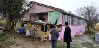 Başkan Yurdakul'dan Evi Yanan Aileye Ziyaret