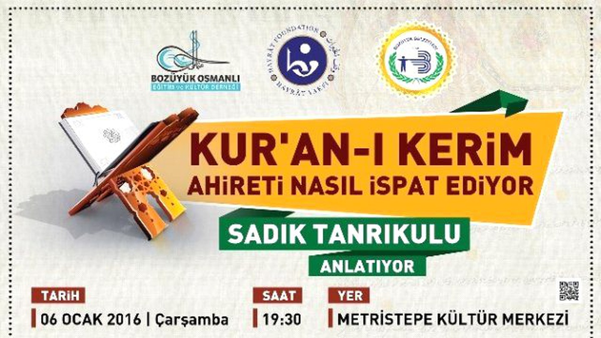 Bozüyük\'te "Kur\'an-ı Kerim Ahireti Nasıl İspat Ediyor" Konulu Sohbet Programı