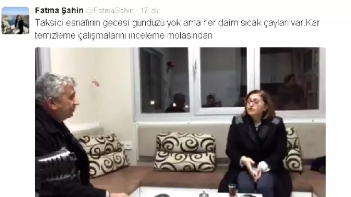 Fatma Şahin\'den Gece Kar Mesaisi