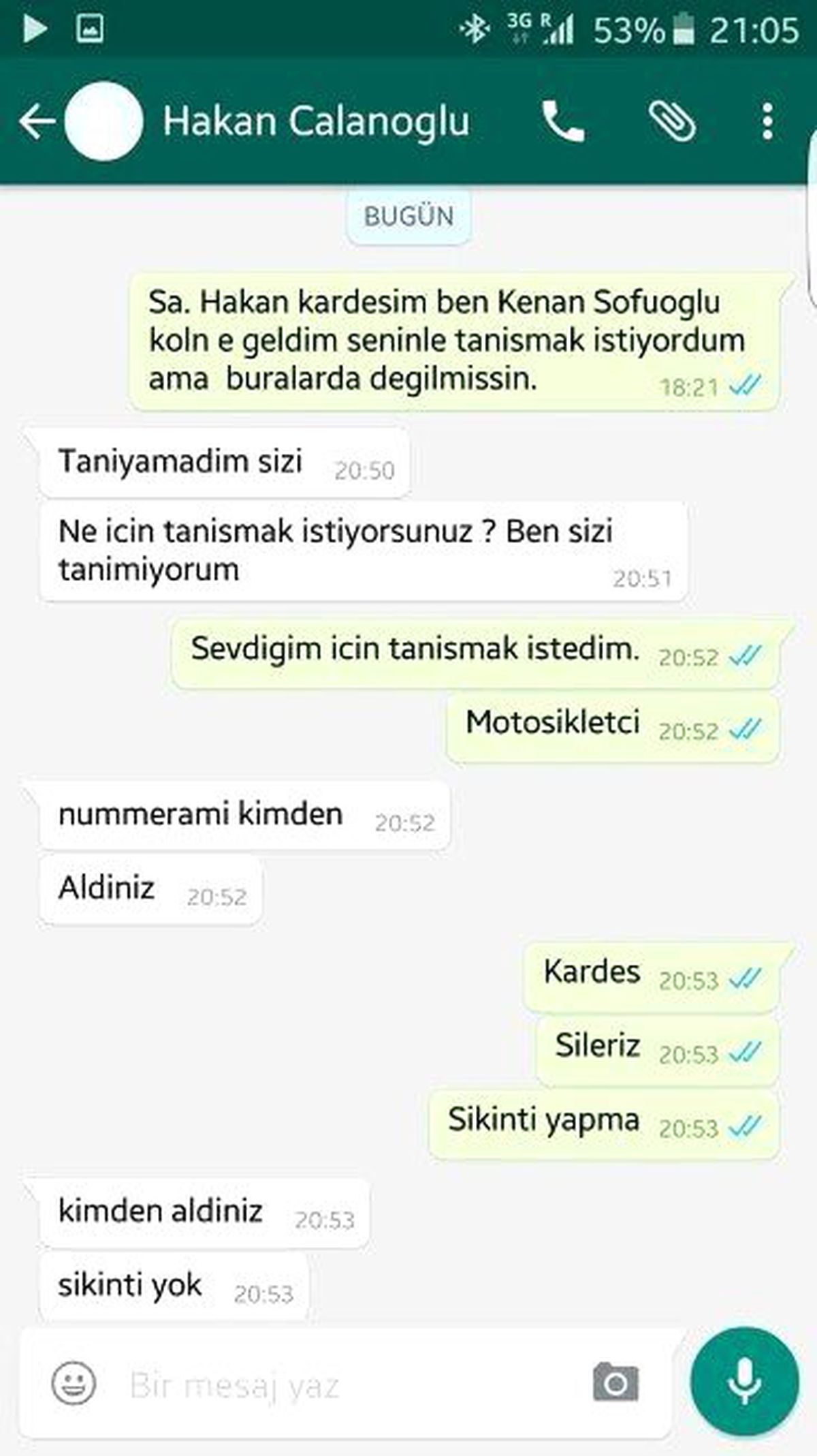 Kenan Sofuoğlu ile Hakan Çalhanoğlu Arasında İlginç Diyalog