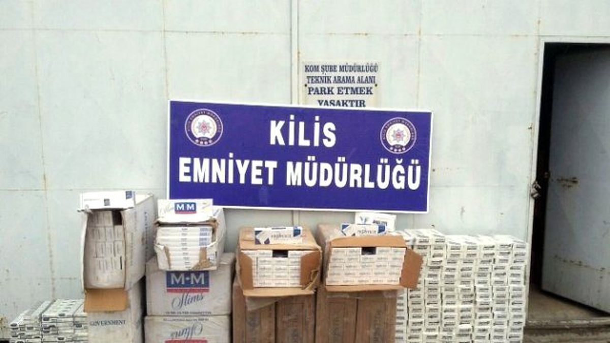 Kilis\'te 7 Bin Paket Kaçak Sigara Ele Geçirildi