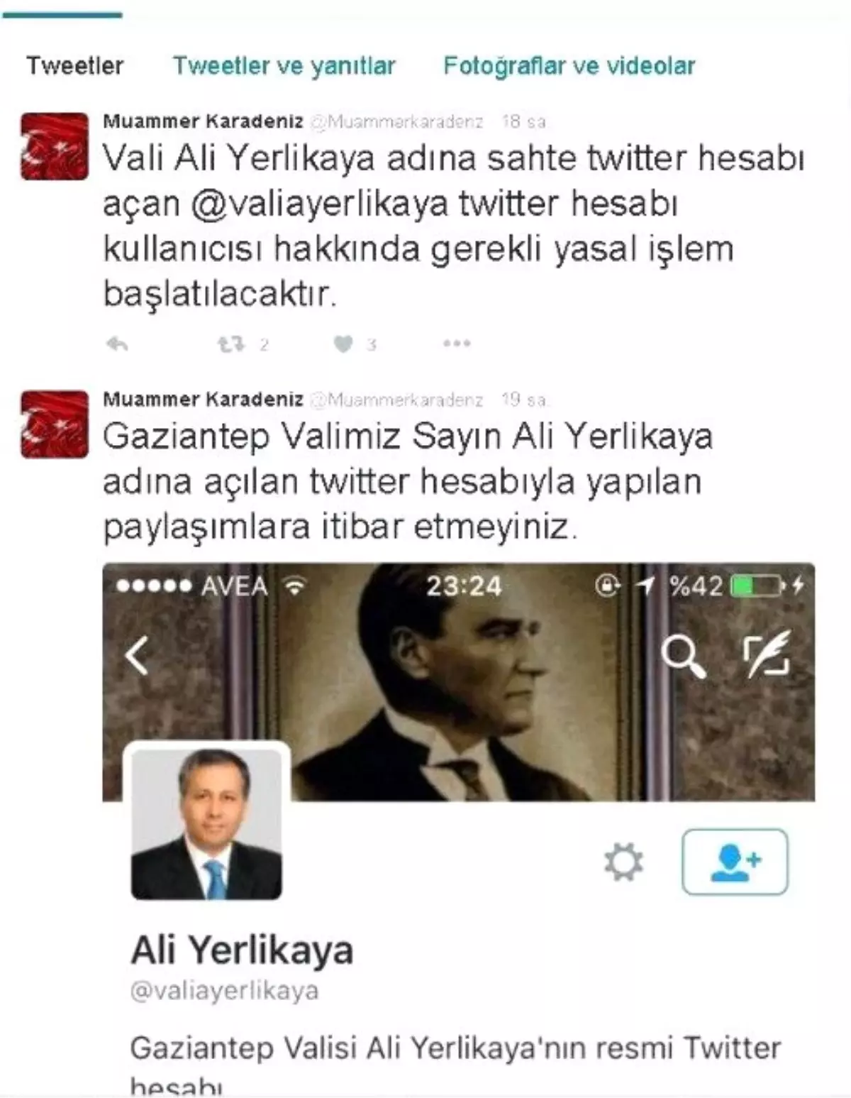 Valilikten Sahte Twitter Uyarısı