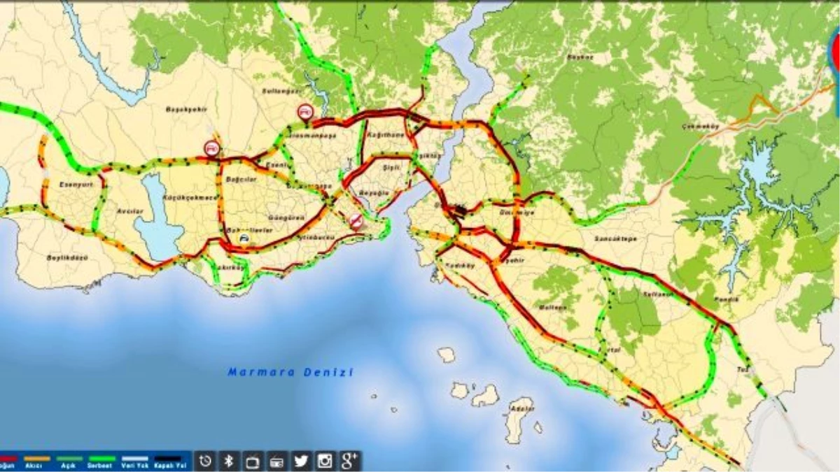 İstanbul\'da Trafik Yoğunluğu Yüzde 85\'e Ulaştı