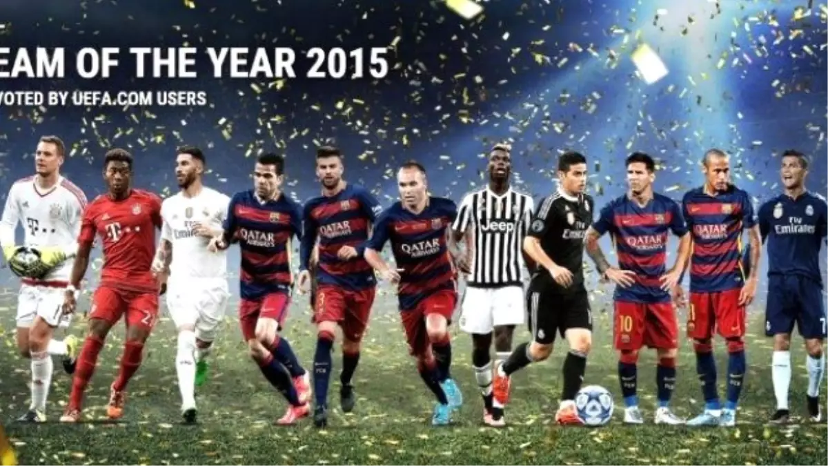 UEFA, 2015 Yılının En İyi 11\'i Açıkladı