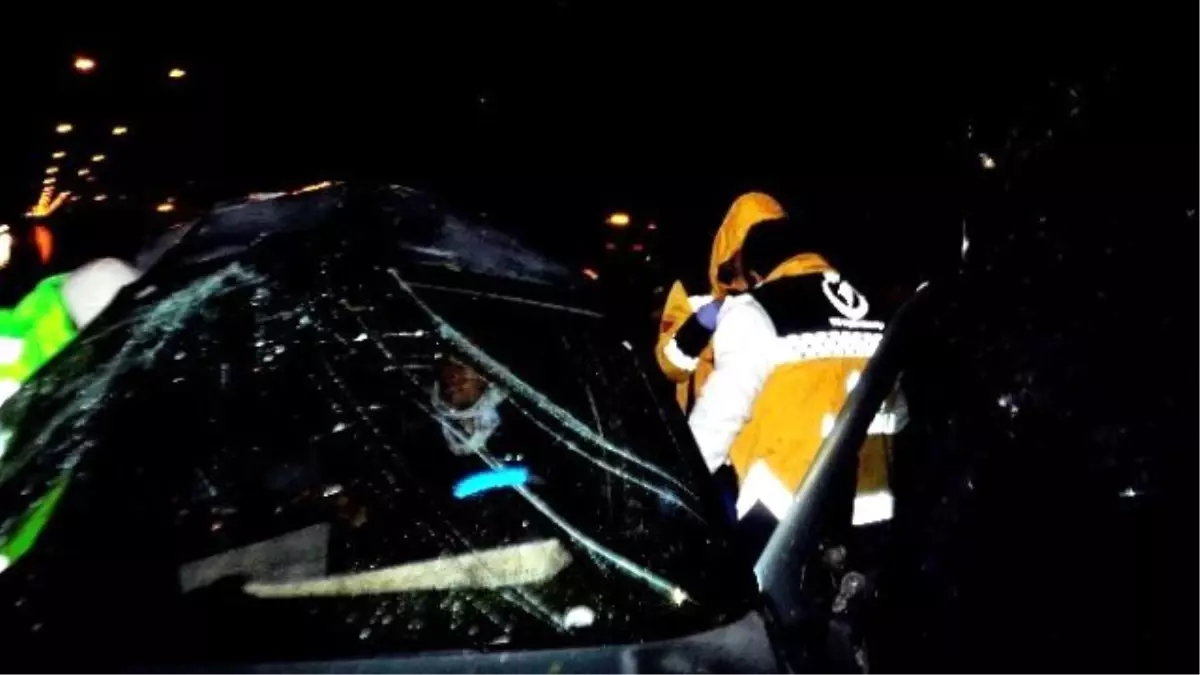 Yolda Biriken Su Kazaya Neden Oldu: 1 Yaralı