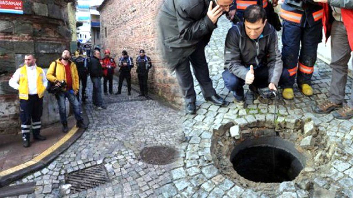 70 Kiloluk Rögar Kapağı 8 Metre Fırladı, Şans Eseri Ölü Yaralı Yok